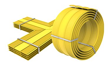 PVC Waterstop PVC waterstop strip with ribbed profile, embedded in concrete joints to prevent water leakage in structures such as basements, tunnels, and water tanks.
